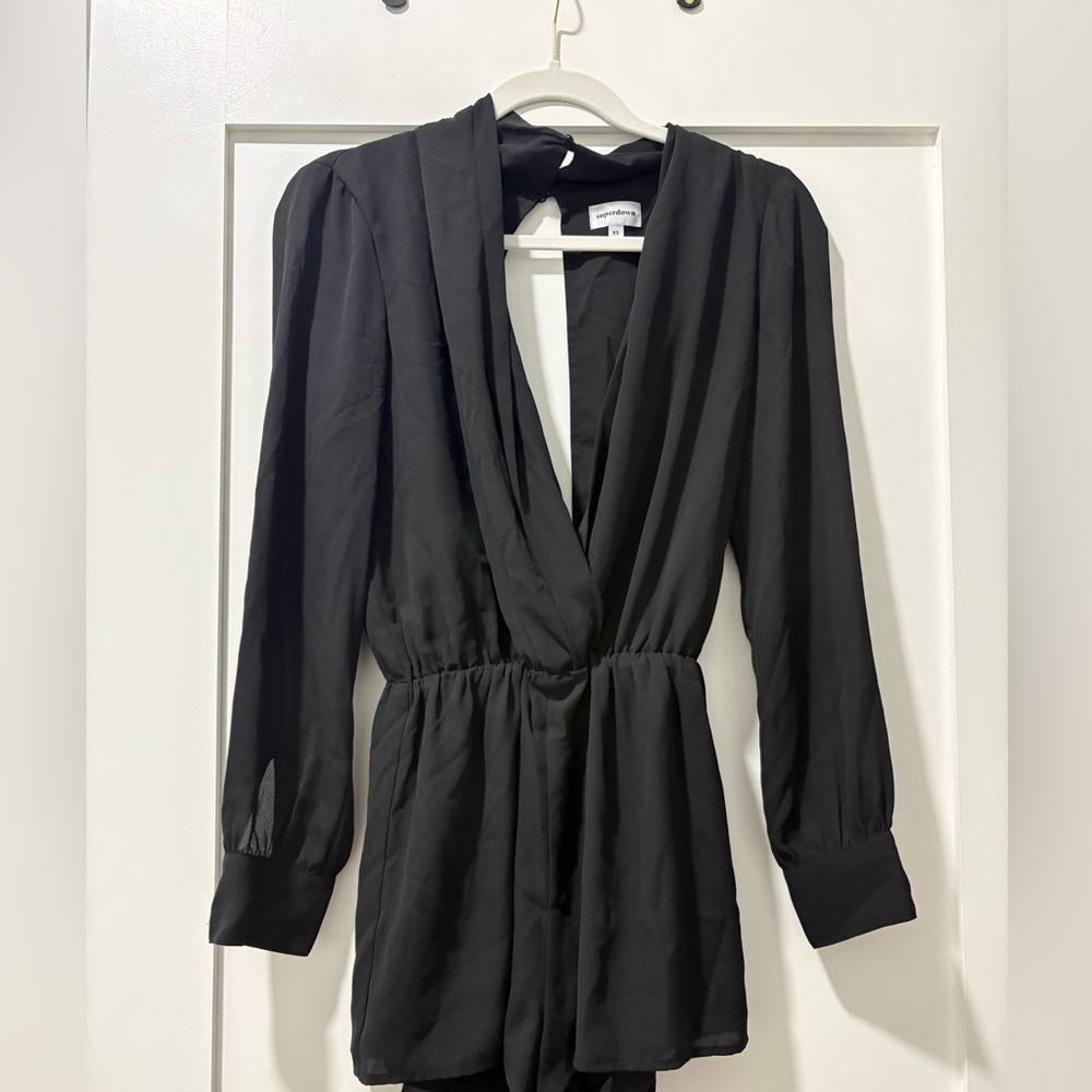 Superdown x REVOLVE Women’s Black Long Sleeve Romper Size XS